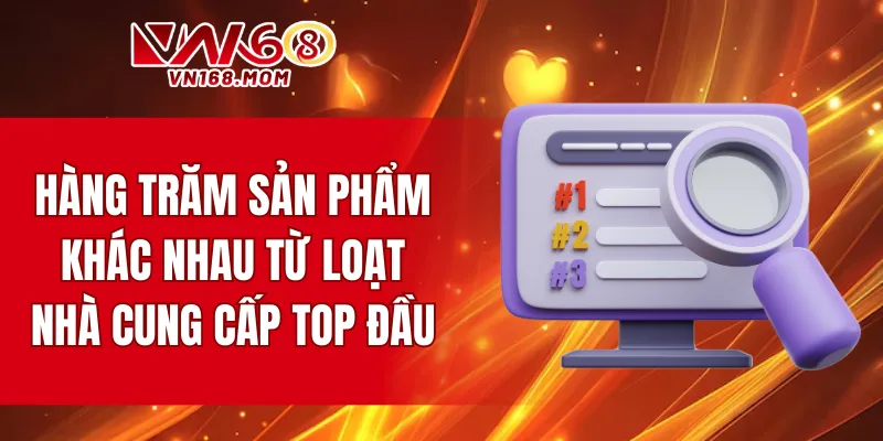 Hàng trăm sản phẩm khác nhau từ loạt nhà cung cấp top đầu